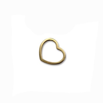 Colgante de oro de silueta corazón para cadena