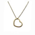 Colgante de oro de silueta corazón para cadena