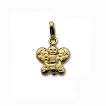 Colgante de oro mariposa brillo