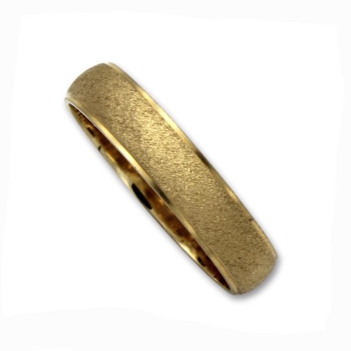 Alianza de oro 18K en 4mm media caña filos lisos