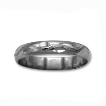 Alianza de oro labrada a mano 3.5 mm