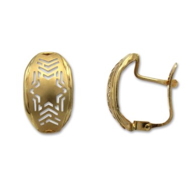 Pendiente oro calado estrella