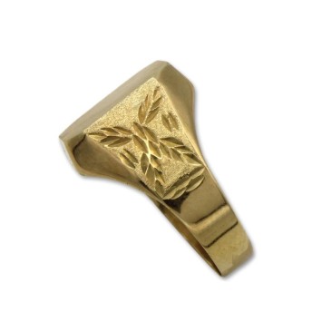 Sello de oro con forma rectangular sin cantos semihueco