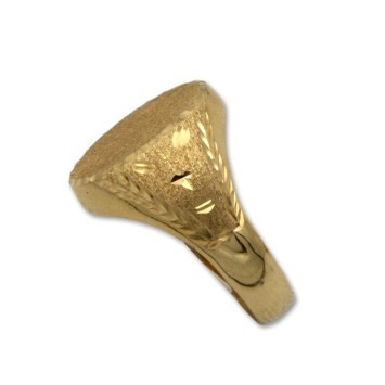 Sello de oro oval semihueco