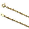 Cadena de oro singapur 2mm semihueca 40cm