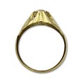 Solitario para hombre en oro con circonita