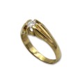 Solitario unisex en oro con circonita seis garras Solitario unisex en oro con circonita seis garras