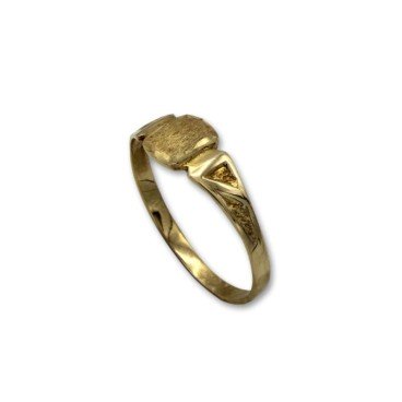 Sello de oro rectangular tallado para bebé