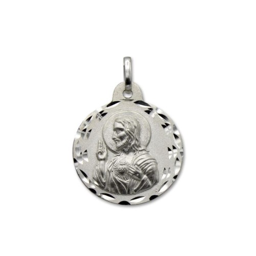 Medalla de plata escapulario 21mm