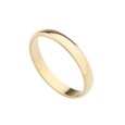 Alianza de oro 18K lisa acabado en brillo de 3 mm Alianza de oro 18K lisa acabado en brillo de 3 mm