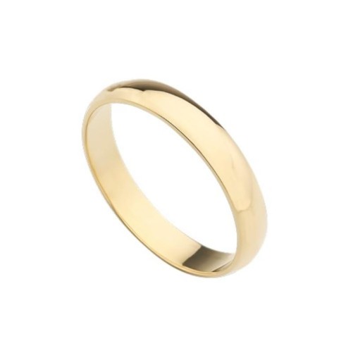 Alianza de oro lisa acabado en brillo de 3.5 mm