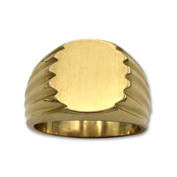 Sello de oro oval fundido y galloneado