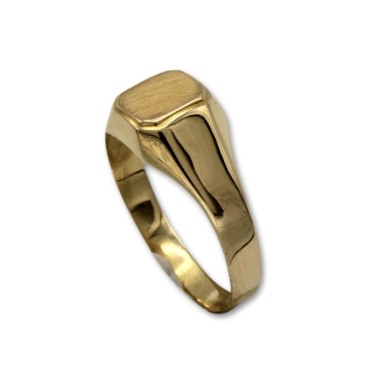 Sello de oro forma rectangular semihueco liso