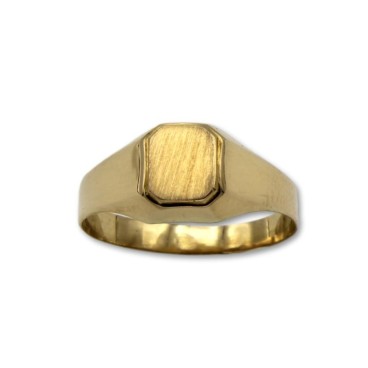 Sello de oro forma rectangular semihueco liso