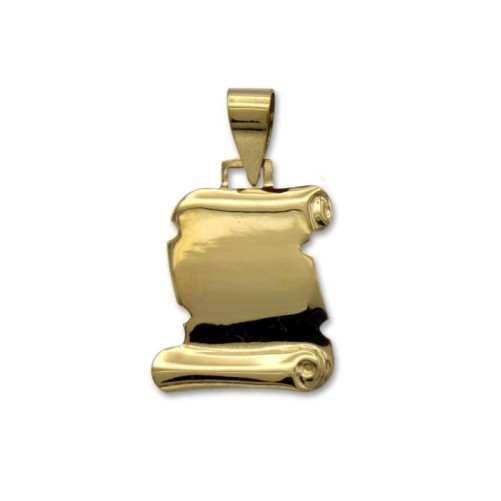 Colgante de oro pergamino brillo