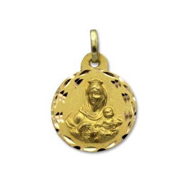 Medalla de oro virgen del Carmen 18mm