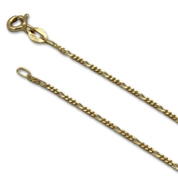 Cadena de oro barbada intercalada 3x1 1.20mm