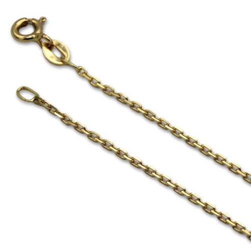 Cadena de oro forzada de 1.25mm