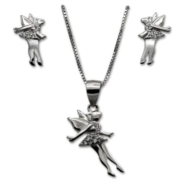Conjunto hada en plata y circonitas