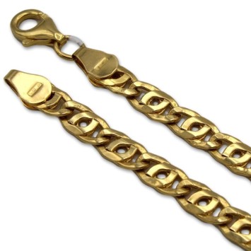 Cadena de oro con eslabon marinero 5mm