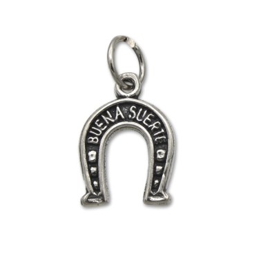 Colgante de plata de herradura de la suerte