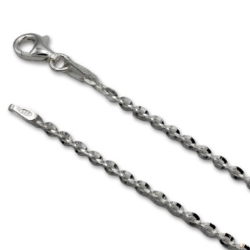 Cadena de plata eslabón rolo plano de 2mm