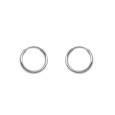 Pendiente de plata aro redondo diametro 10mm de 1.25mm