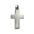 Cruz de plata plana lisa