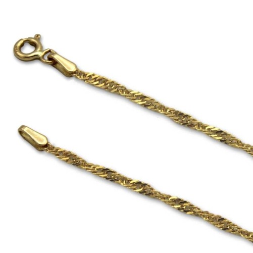 Cadena de oro singapur 1.50 mm en 40cm largo