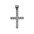 Colgante de plata de una cruz con circonitas