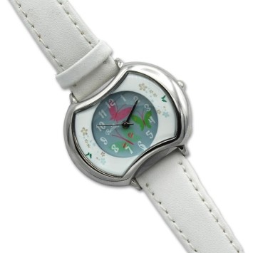 Reloj de acero y piel para niña Barbie