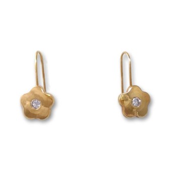 Pendiente oro margarita