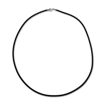 Gargantilla de caucho con cierre de plata