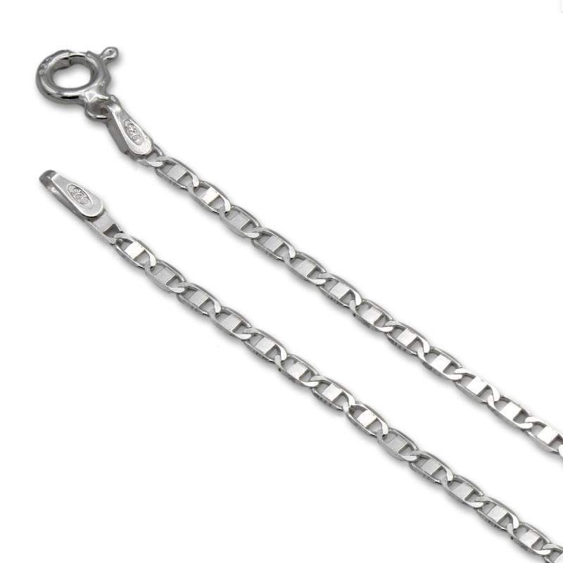 Cadena de plata de ley valentino 2mm