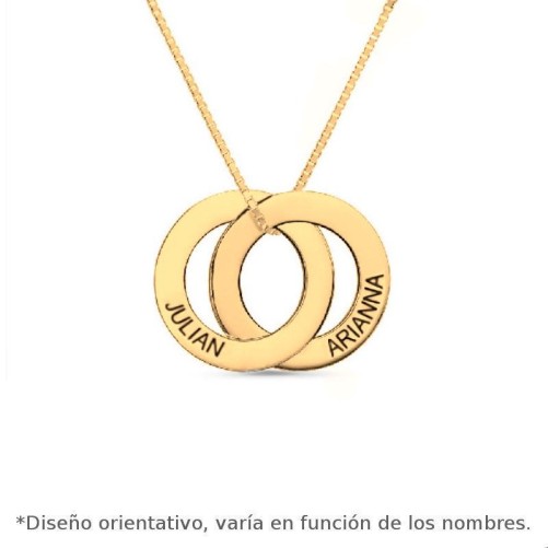 Colgante de plata chapado personalizado de circulos calados