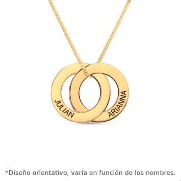 Colgante de plata chapado personalizado de circulos calados