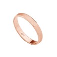 Alianza de oro rosa 9K plana con filos y acabado en mate 3mm Alianza de oro rosa 9K plana con filos y acabado en mate 3mm