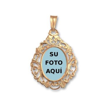 Medalla de oro con foto personalizable