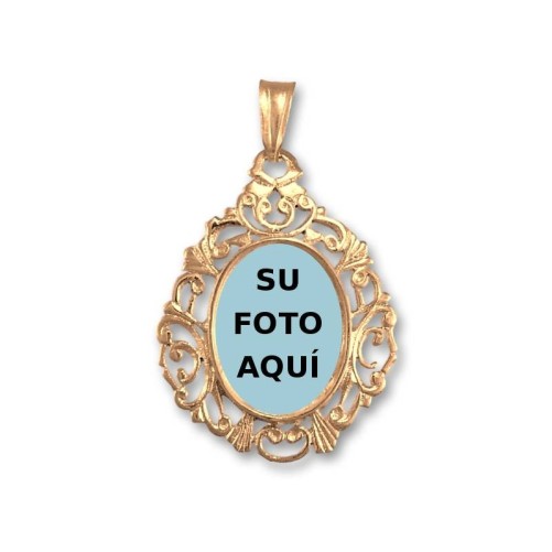 Medalla de oro con foto personalizable