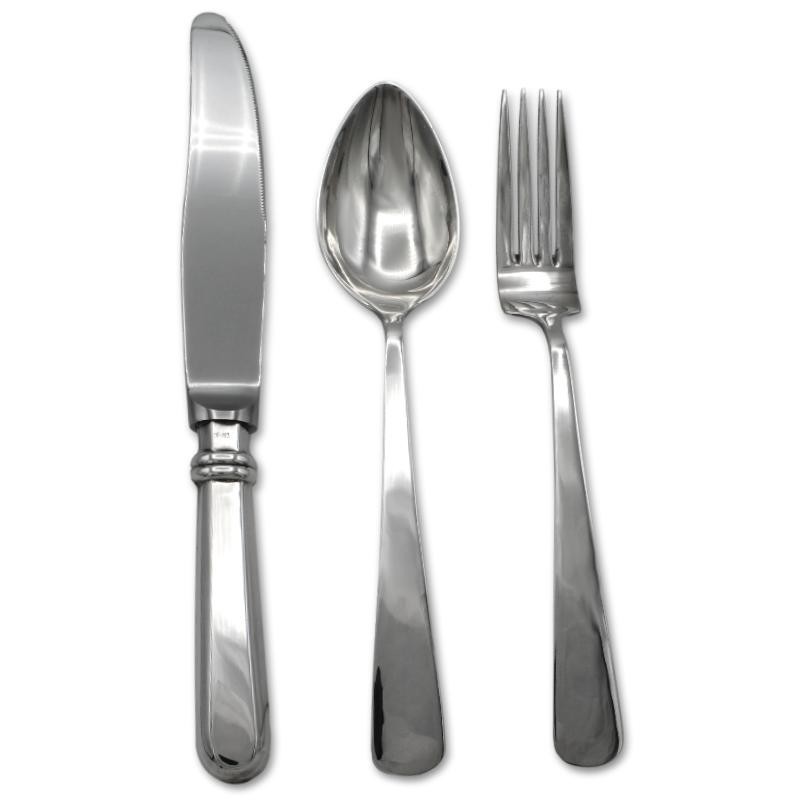 Cubiertos adulto en plata de ley diseño liso