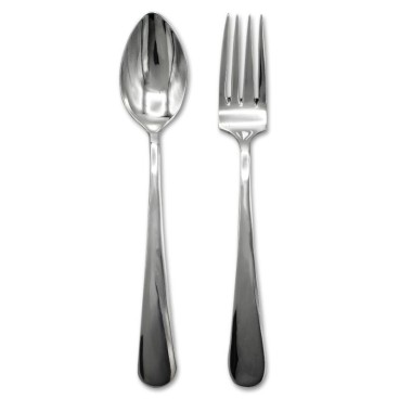 Cubiertos infantil en plata de ley diseño liso