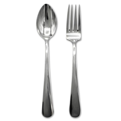 Cubiertos infantil en plata de ley diseño liso