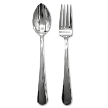 Cubiertos infantil en plata de ley diseño liso