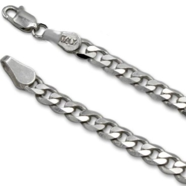 Cadena de plata cubana de 4.75mm
