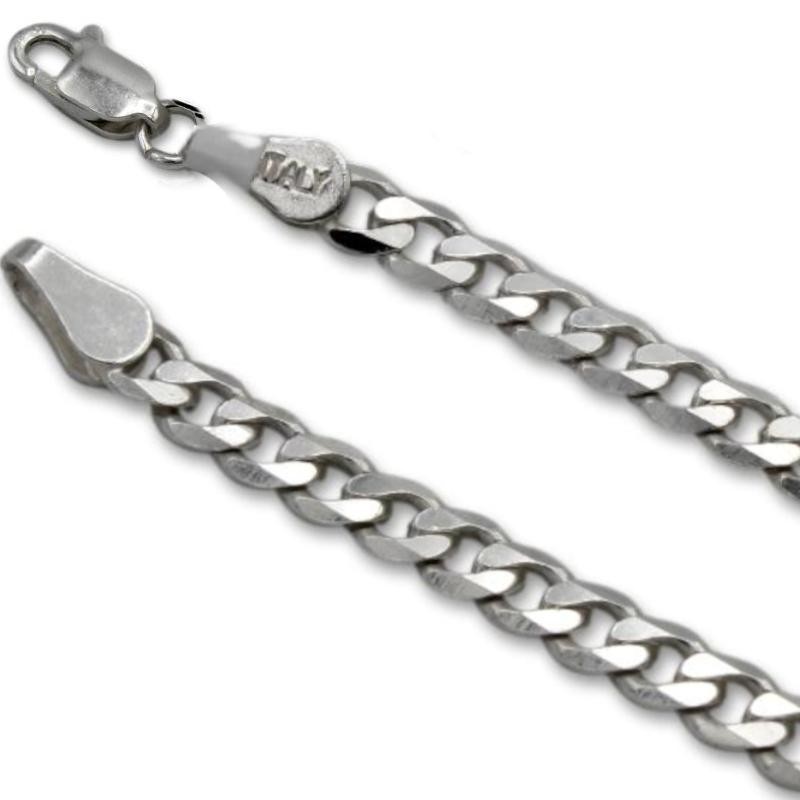 Cadena de plata cubana de 4.75mm