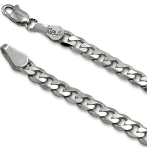 Cadena de plata cubana de 4.75mm