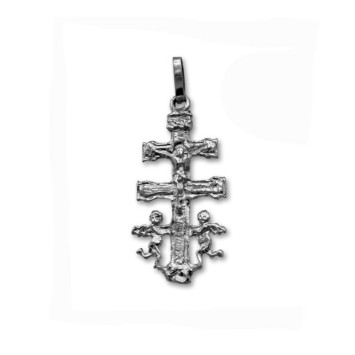 Cruz Caravaca en plata mediana fundida