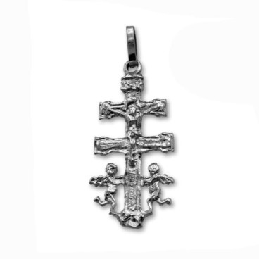 Cruz Caravaca en plata grande fundida