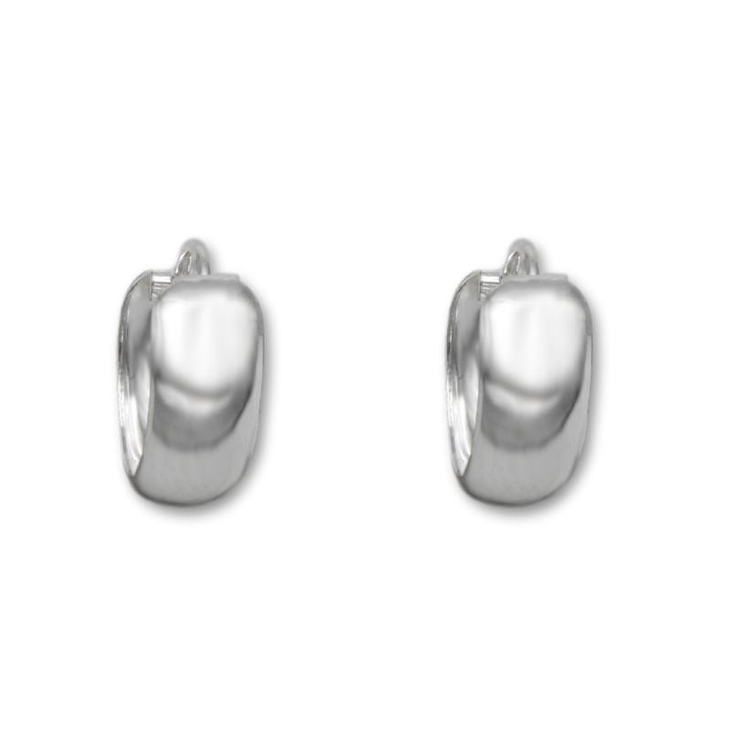 Pendiente de plata aro ancho 5.5mm y diametro 14mm Pendiente de plata aro ancho 5.5mm y diametro 14mm