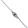 Pulsera de plata con ojo turco circonitas